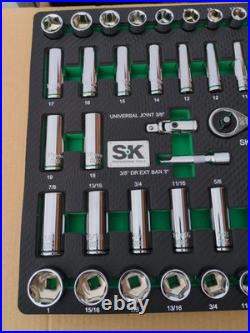 SK Professional Tools 3/8 Drive 56 Piece Metric/SAE Socket Set New Lifetime