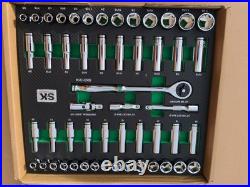 SK Professional Tools 52 Piece 1/2 Drive Metric/SAE Socket Set New Lifetime