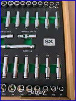 SK Professional Tools 52 Piece 1/2 Drive Metric/SAE Socket Set New Lifetime