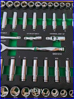 SK Professional Tools 52 Piece 1/2 Drive Metric/SAE Socket Set New Lifetime
