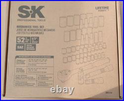 SK Professional Tools 52 Piece 1/2 Drive Metric/SAE Socket Set New Lifetime