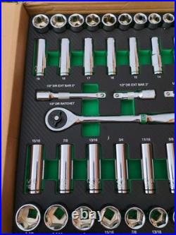 SK Professional Tools 52 Piece 1/2 Drive Metric/SAE Socket Set New Lifetime