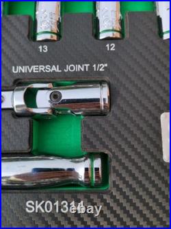 SK Professional Tools 52 Piece 1/2 Drive Metric/SAE Socket Set New Lifetime