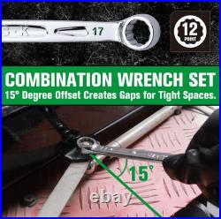 SK Professional Tools Combination Wrench Set, Metric & SAE NEW Top Quality