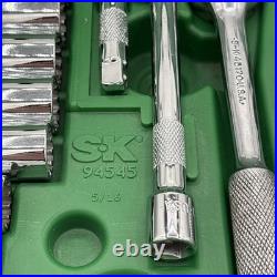 SK S&K 43pc 3/8 12pt #94545 Socket Set Std Deep+Shallow SAE+Metric NICE