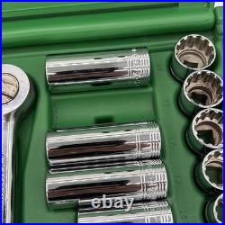 SK S&K 43pc 3/8 12pt #94545 Socket Set Std Deep+Shallow SAE+Metric NICE