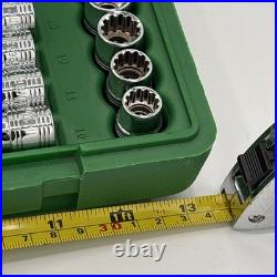 SK S&K 43pc 3/8 12pt #94545 Socket Set Std Deep+Shallow SAE+Metric NICE