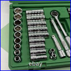 SK S-K #94547 Socket Set 47Pc 3/8 SAE &Metric with45185 Fine Tooth Ratchet NICE