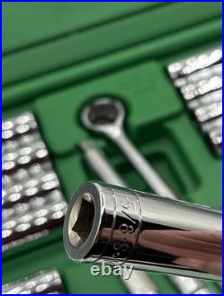 SK S-K #94547 Socket Set 47Pc 3/8 SAE &Metric with45185 Fine Tooth Ratchet NICE