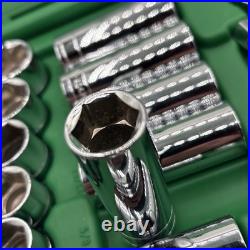 SK S-K #94547 Socket Set 47Pc 3/8 SAE &Metric with45185 Fine Tooth Ratchet NICE
