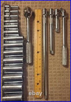 SK Socket Set 19 Piece 3/8 DR 12 Point Crome Professional Ratchet, BB, EXT SET