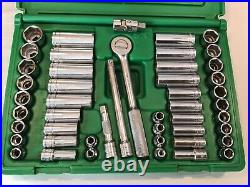 SK TOOLS 945473/8Dr 47Pc+ SAE & Metric Std/Deep Sockets Set in Snap Latch Case