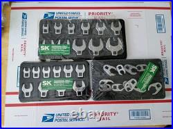 SK Tool Lot Crowfoot Set Standard, Metric 3 Sets New