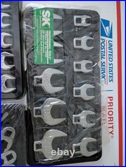 SK Tool Lot Crowfoot Set Standard, Metric 3 Sets New