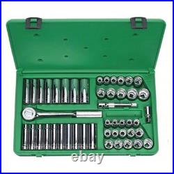 SK Tools 4147-6 Standard & Deep SAE and Metric Socket Set, 6-Point, 47pcs