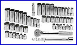 SK Tools 94547-12 Standard & Deep 12 Point SAE & Metric 3/8 Drive Socket Set