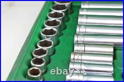 SK Tools 94547 3/8 Drive 47 Piece 6 Point Standard/Deep SAE/Metric Sockets USA