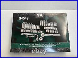 SK Tools 94549 49 Piece 3/8 Drive 6 Pt Std and Deep SAE & Metric Socket Set
