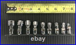 SK Tools 9-Piece 1/4-Inch Drive 12-Point Flex Socket Set 6mm to 14mm USA