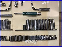 SK Tools USA 3/8 drive socket set SAE, Metric Craftsman, Proto Ratchet with case