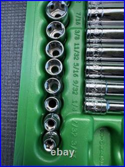 SK Tools USA 91844 1/4 44 Pcs 6 Pt Std & Deep Metric & SAE Socket Set Most NOS