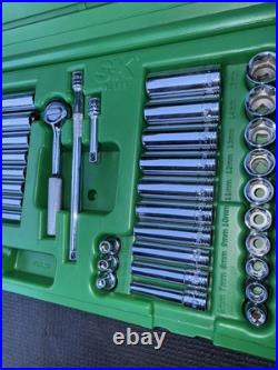 SK Tools USA 91844 1/4 44 Pcs 6 Pt Std & Deep Metric & SAE Socket Set Most NOS