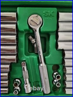 SK Tools USA Made 3/8 SAE Metric 6 Point Set Extension Ratchet