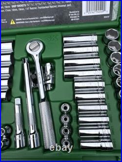 SK Tools USA Nos 3/8 Drive 49pc Socket Set 94549 Thumbwheel Metric SAE