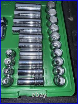 SK Tools USA Nos 3/8 Drive 49pc Socket Set 94549 Thumbwheel Metric SAE