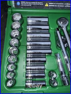 SK Tools USA Nos 3/8 Drive 49pc Socket Set 94549 Thumbwheel Metric SAE