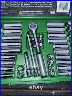 SK Tools USA Nos 3/8 Drive 49pc Socket Set 94549 Thumbwheel Metric SAE