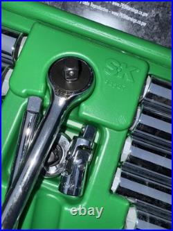 SK Tools USA Nos 3/8 Drive 49pc Socket Set 94549 Thumbwheel Metric SAE
