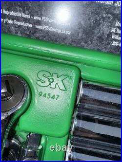 SK Tools USA Nos 3/8 Drive 49pc Socket Set 94549 Thumbwheel Metric SAE