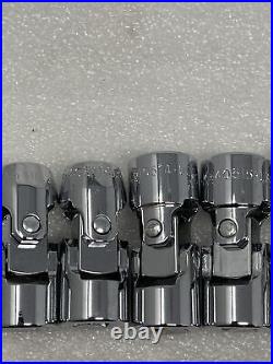 SK USA 8 Pc 3/8 Drive 6-Point Metric Universal Flex Swivel Socket Set, 10-19mm