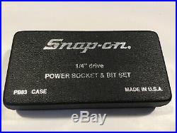SNAP-ON 19 Pc. Metric 1/4 Dr. Power Socket & Bit Set WithPB83 CaseUSAFREE SHIP