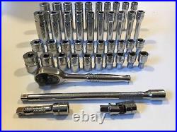 SNAP ON 44 Piece 1/4Dr 6Pt Metric/ SAE General Service Set WithCaseMINTFRE SHIP