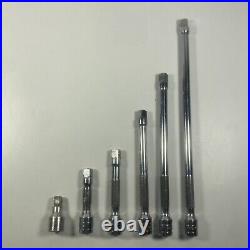 SNAP ON 6 pc 3/8 Drive Knurled Extension Set 206AFX