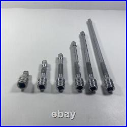 SNAP ON 6 pc 3/8 Drive Knurled Extension Set 206AFX