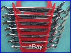 SNAP ON STANDARD 4 WAY ANGLE WRENCH SET #VS807 3/8-3/4 7 PC withRACK X'LNT