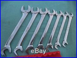 SNAP ON STANDARD 4 WAY ANGLE WRENCH SET #VS807 3/8-3/4 7 PC withRACK X'LNT