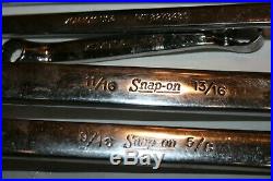 SNAP-ON TOOLS 12-P Metric & SAE Standard 60° Deep Offset Box Wrench SET 10pc USA
