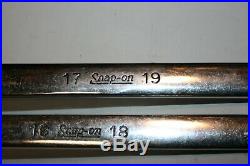 SNAP-ON TOOLS 12-P Metric & SAE Standard 60° Deep Offset Box Wrench SET 10pc USA