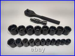 STANLEY PROTO 3/8 Drive Socket And Ratchet Set (21 Pcs) METRIC includes 3 ext STANLEY PROTO 3/8 Drive Socket And Ratchet Set (21 Pcs) METRIC includes 3 ext