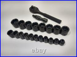 STANLEY PROTO 3/8 Drive Socket And Ratchet Set (21 Pcs) METRIC includes 3 ext STANLEY PROTO 3/8 Drive Socket And Ratchet Set (21 Pcs) METRIC includes 3 ext