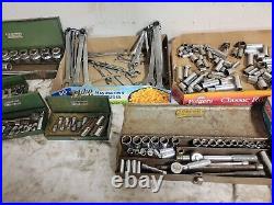 S&K MASSIVE BIG LOT OF TOOLS Sockets SAE Metric ratchet 1/4 3/8 1/2 3/4 SK S. K