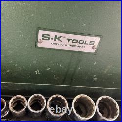 S-K Tools USA 1/2 Drive 29 PC Metric & SAE Socket Set W Metal Case