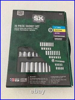 S-K brand new 1/4 drive 39 piece socket set made in USA
