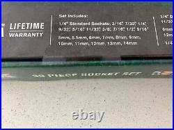 S-K brand new 1/4 drive 39 piece socket set made in USA