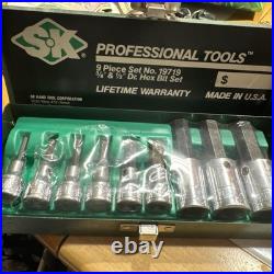 S-k 9pc Metric 3/8 & 1/2 Drive Hex Bit Set New Old Stock