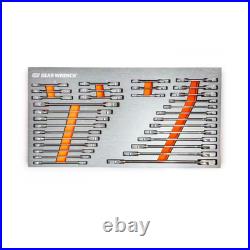 Sae/Metric Standard and Stubby Combination Ratcheting Wrench Set in EVA Tray 32